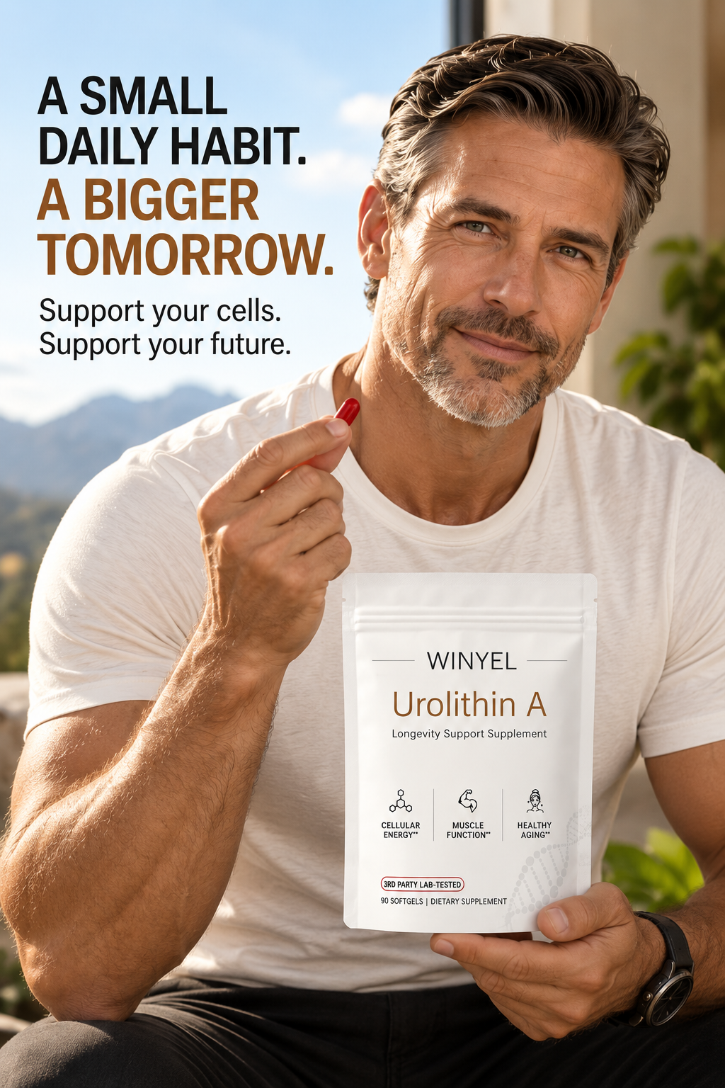 Urolithin A Supplement Softgels 500mg For Cellular Renewal & Healthy Aging