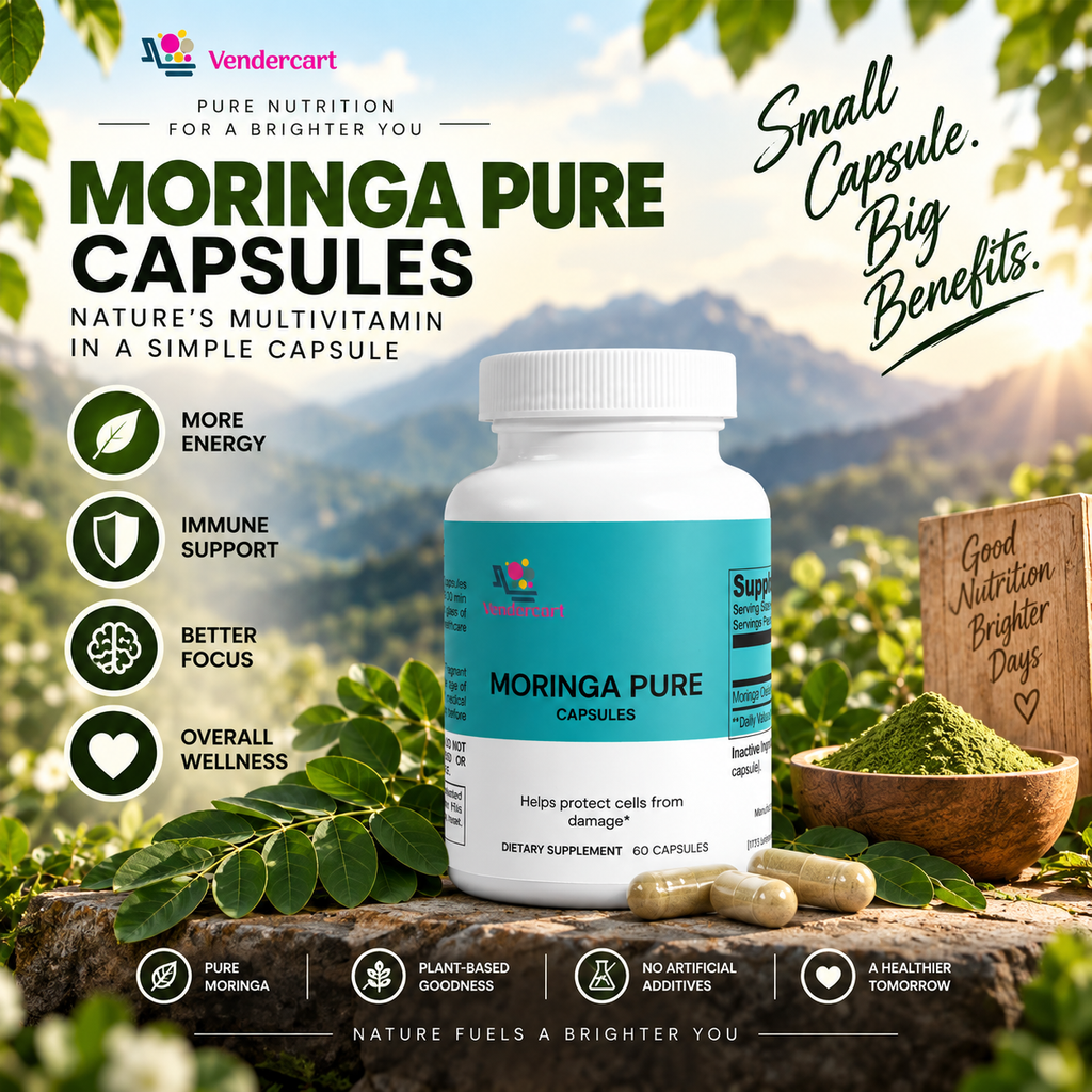 Premium Moringa Pure Nutrient-Rich Superfood For Energy Wellness