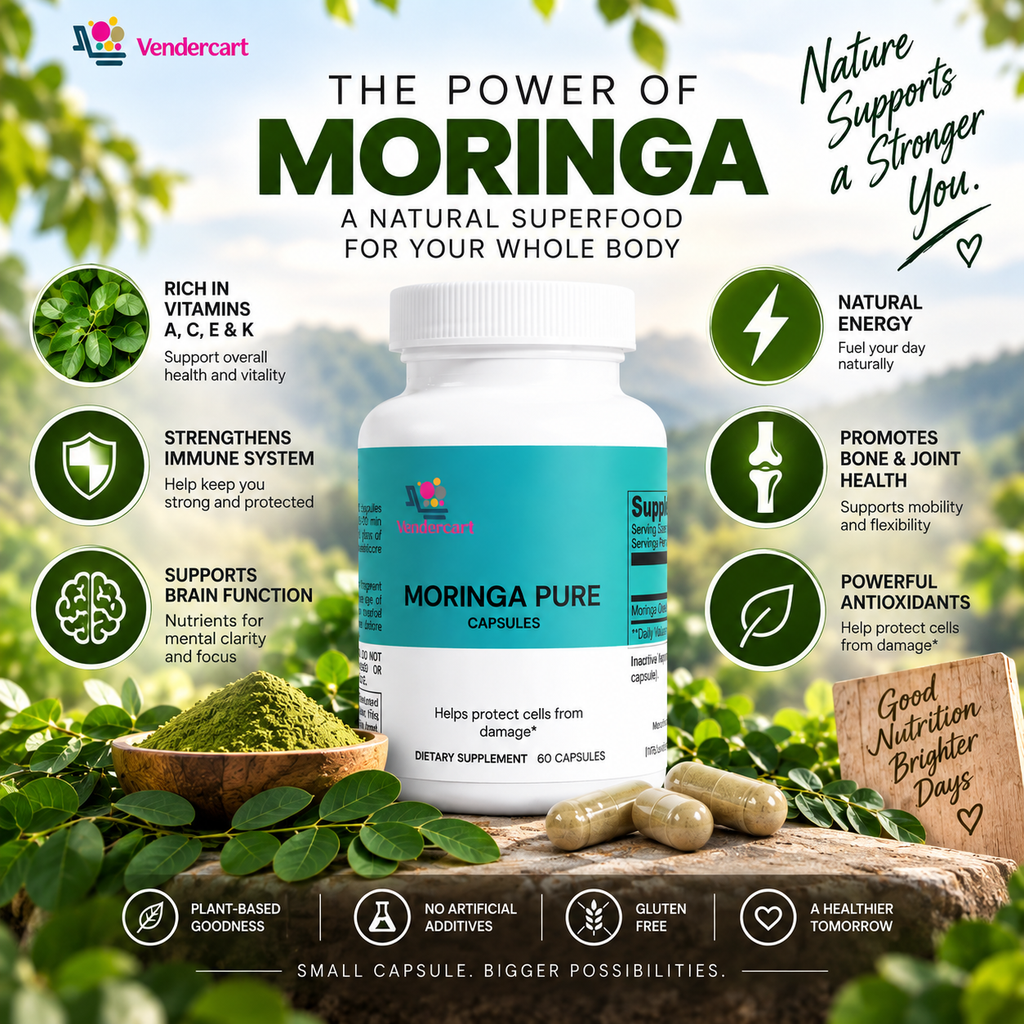 Premium Moringa Pure Nutrient-Rich Superfood For Energy Wellness