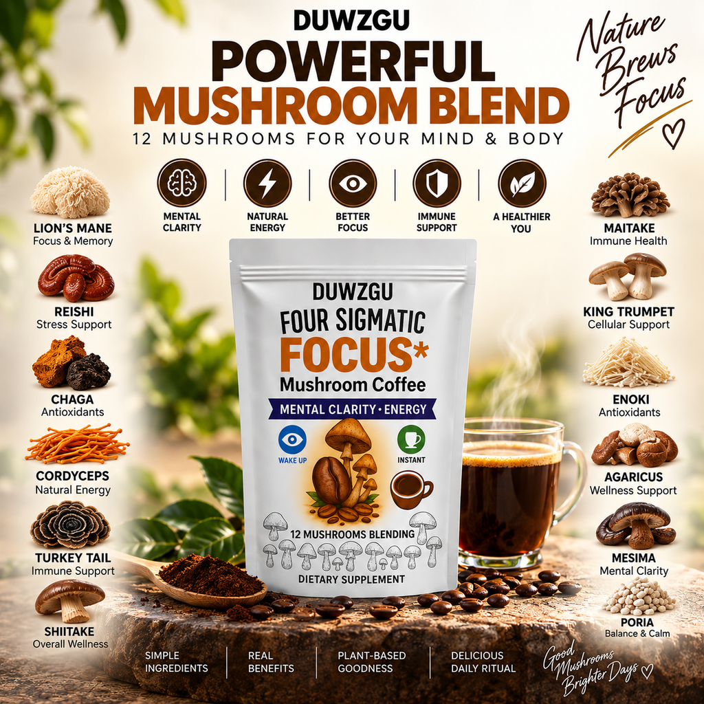 Focus Mushroom Coffee — 12 Mushroom Blend | 180 g