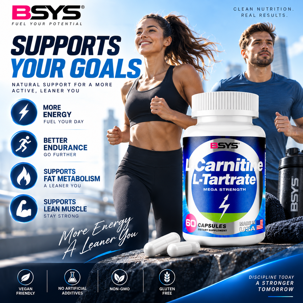L-Carnitine L-Tartrate 500 mg — 60 Capsules