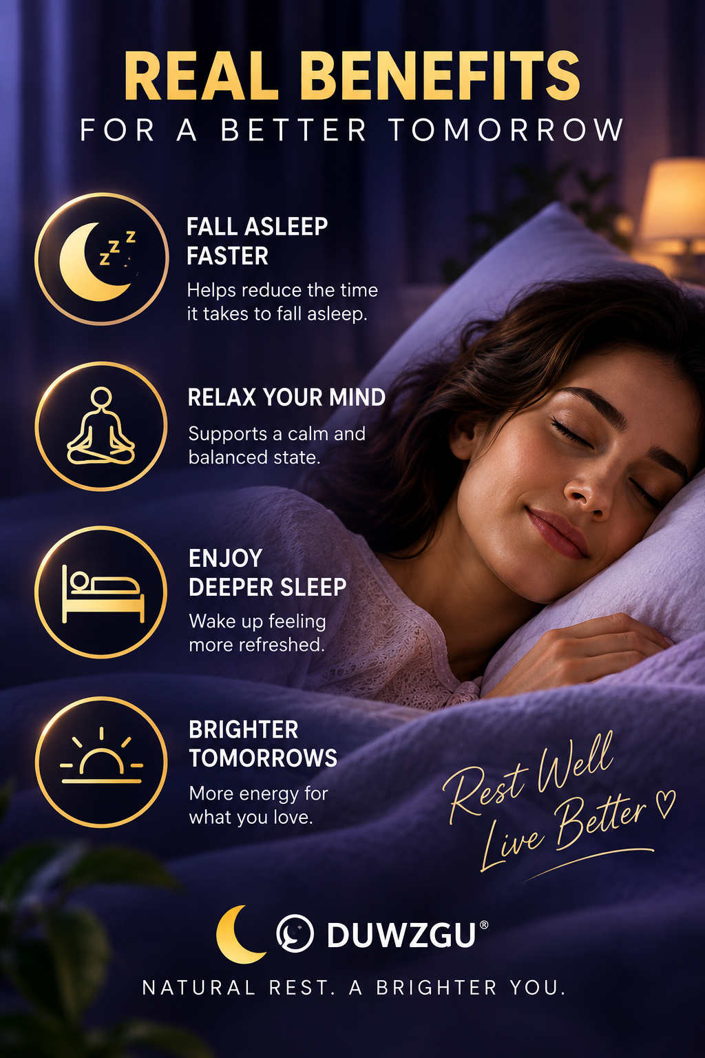 Sleep Support Gummies with Melatonin & L-Theanine — 60 Gummies
