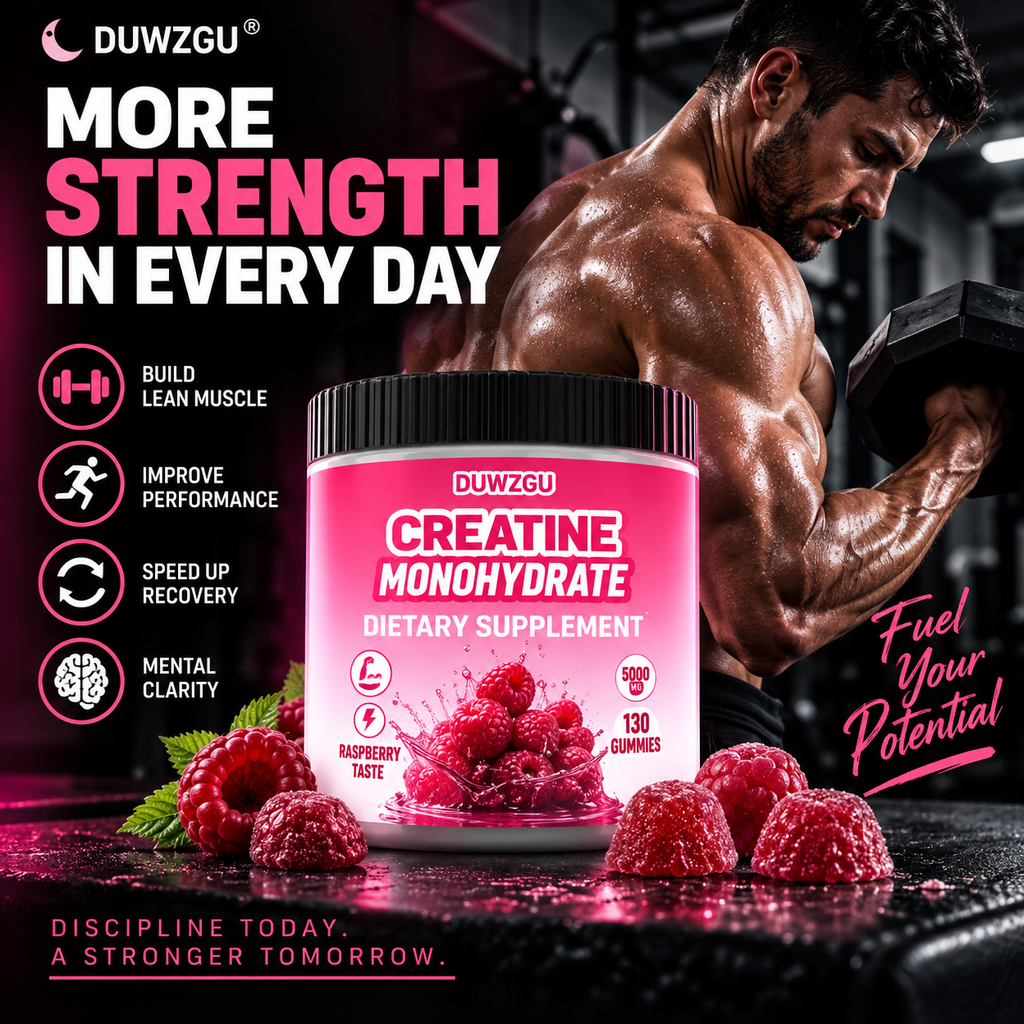 Creatine Monohydrate Gummies — 5,000 mg | Raspberry | 130 Gummies