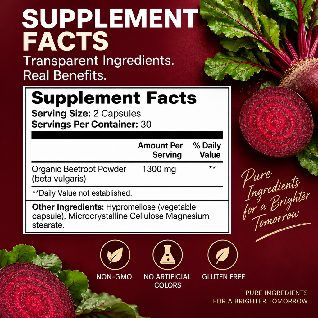 Beetroot Powder Natural Energy, Heart Health Antioxidant Support