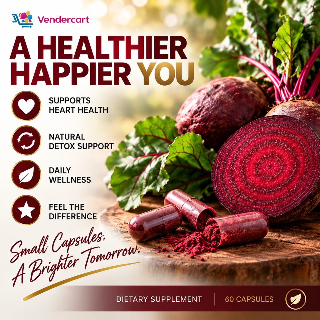 Beetroot Powder Natural Energy, Heart Health Antioxidant Support