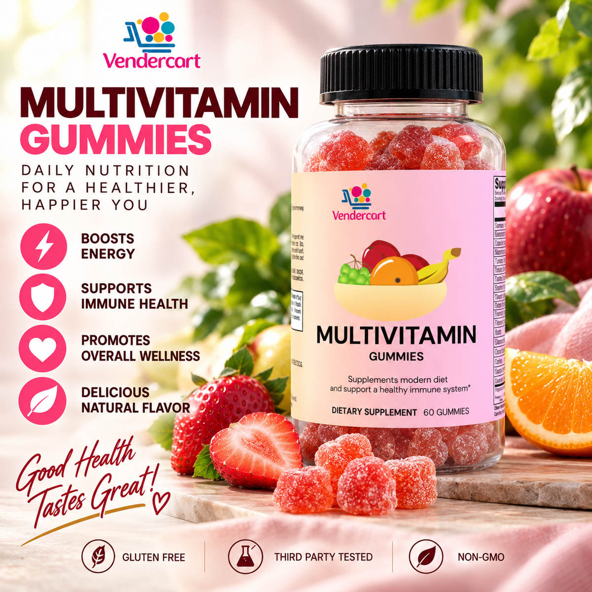 MULTIVITAMIN BEAR GUMMIES, 60 GUMMIES