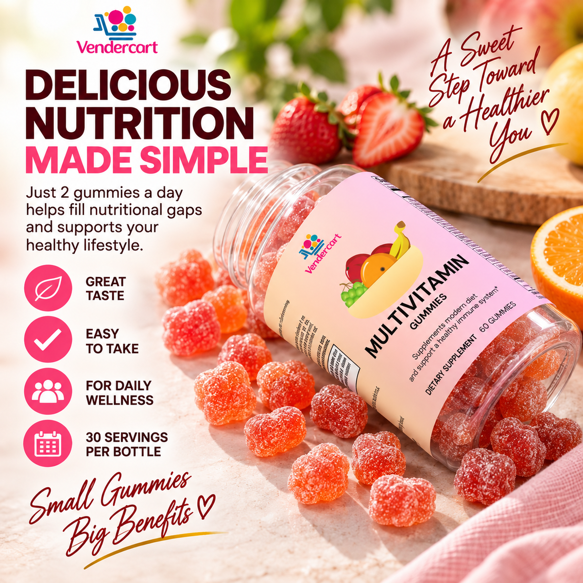 MULTIVITAMIN BEAR GUMMIES, 60 GUMMIES