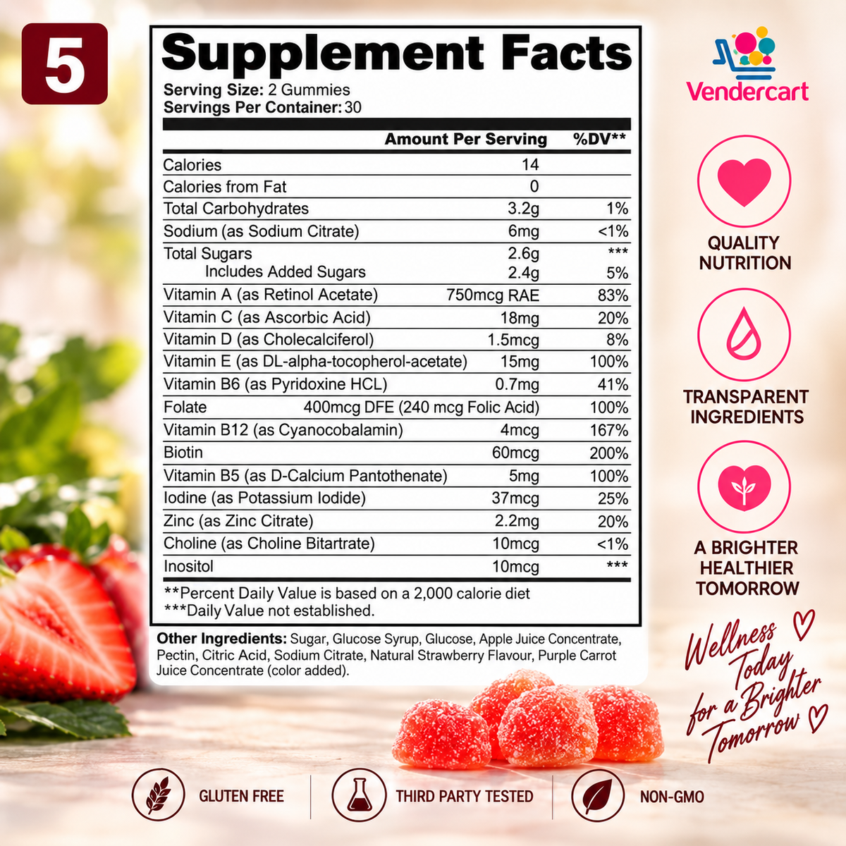 MULTIVITAMIN BEAR GUMMIES, 60 GUMMIES