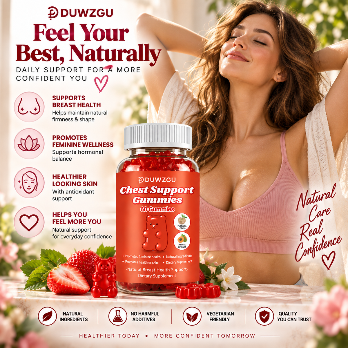 Women’s Breast Enhancement & Wellness Gummies – 60 Gummies
