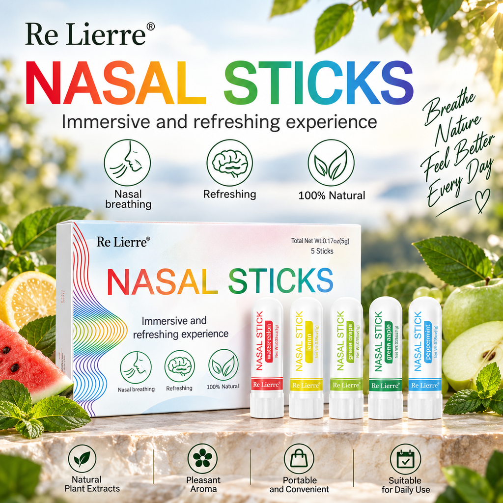 Re Lierre Natural Nasal Sticks – 5 Refreshing Scents