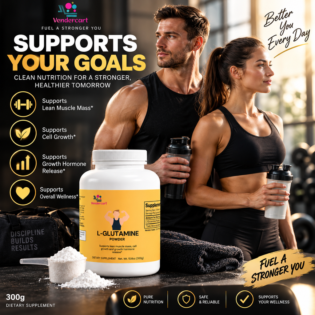 Pure L Glutamine Powder Muscle Recovery Gut Health Support