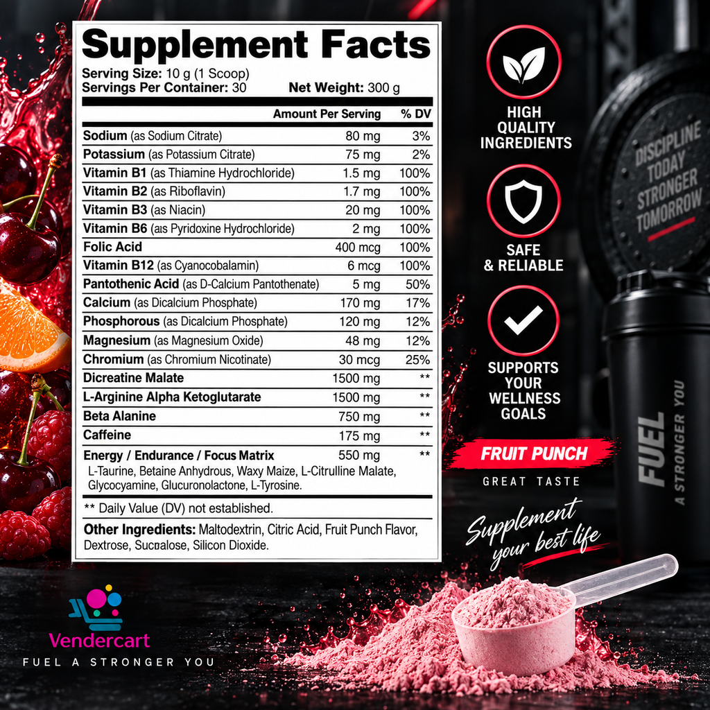 Nitric Shock Pre Workout Strength, Energy, Endurance, And Mental Focus Booster