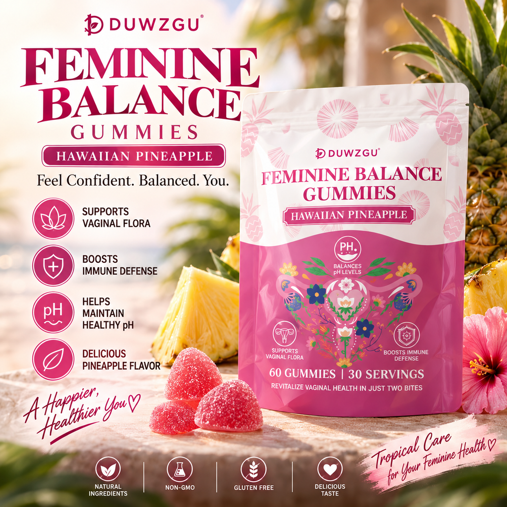 Feminine Balance Gummies – pH & Vaginal Flora Support – 60 Gummies