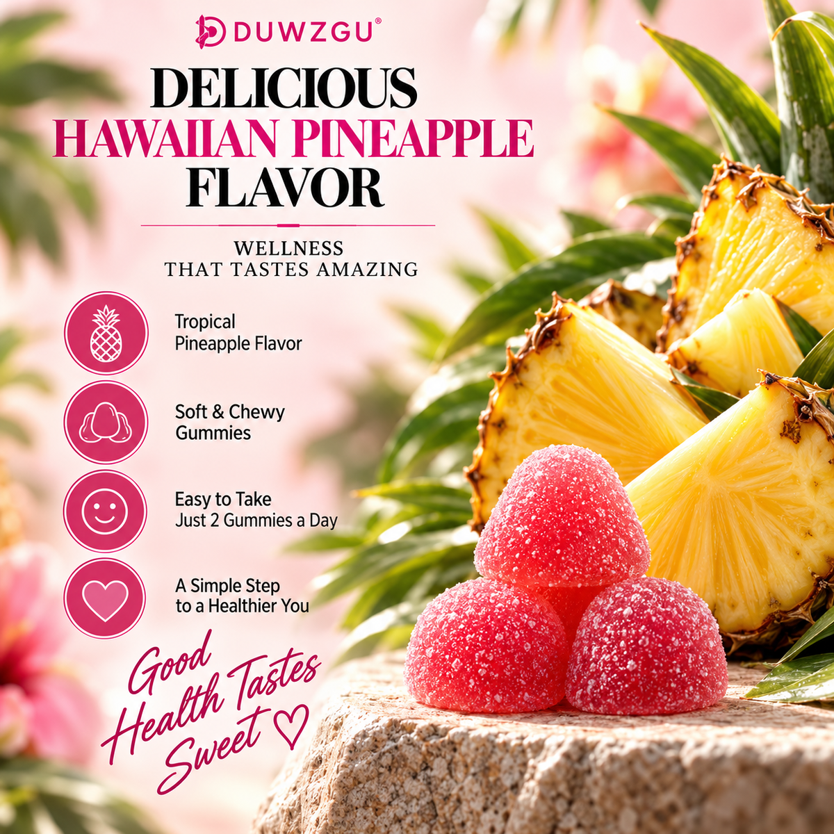 Feminine Balance Gummies – pH & Vaginal Flora Support – 60 Gummies