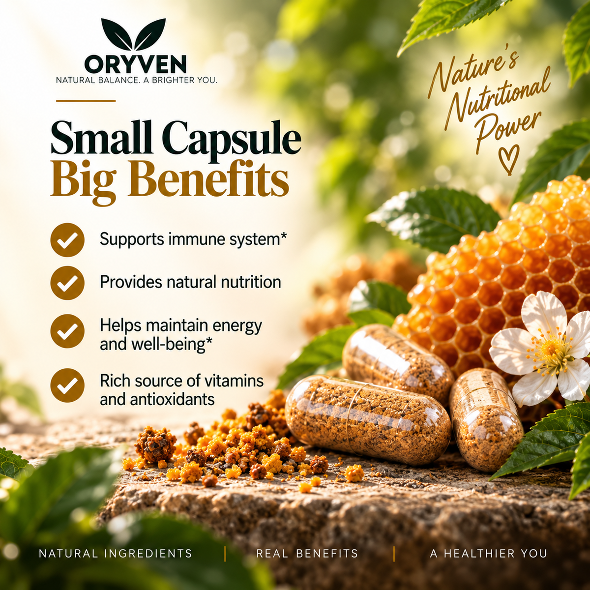 Bee Pearl Capsules Natural Immunity, Energy, And Skin Health Support