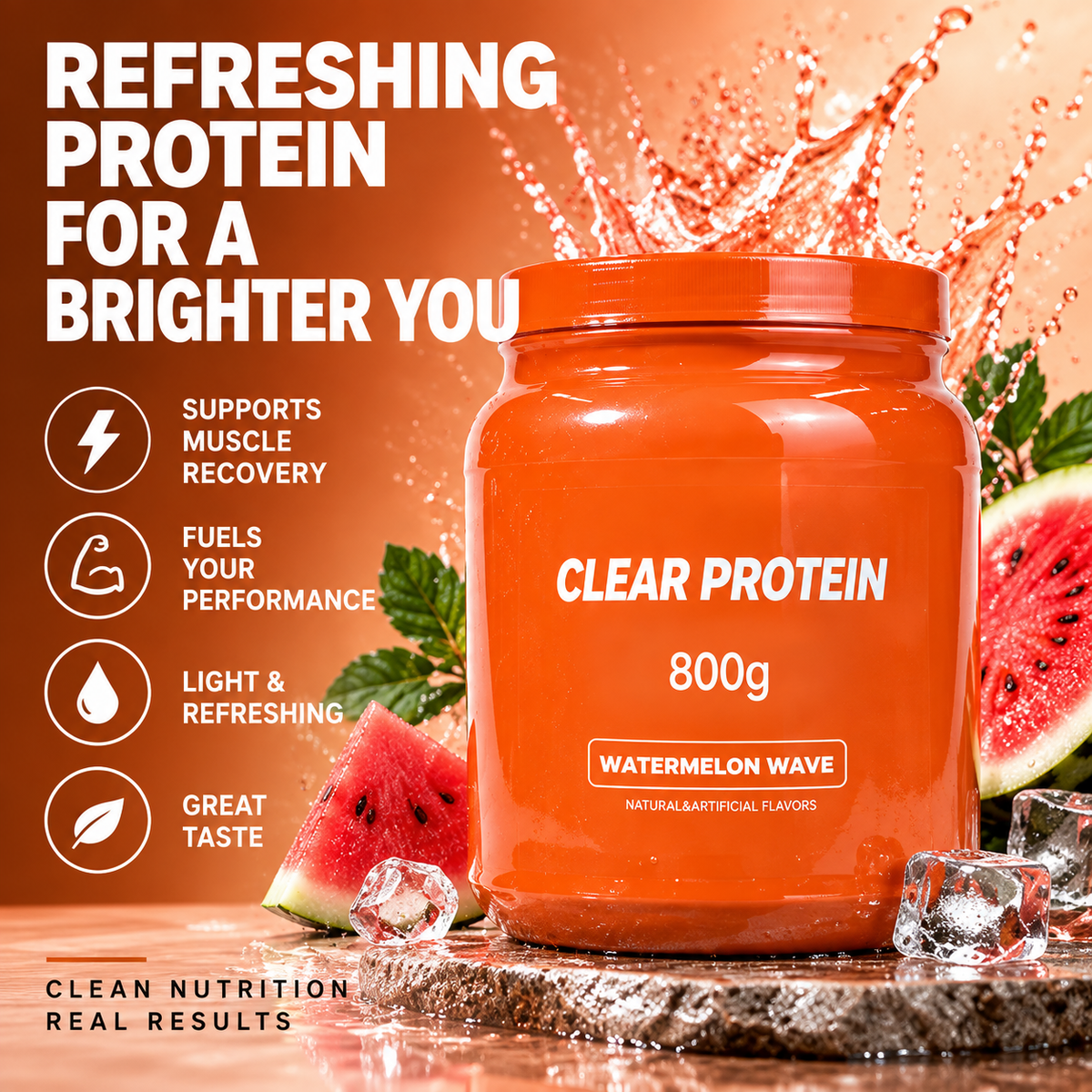 Clear Protein – Watermelon Wave – 800g