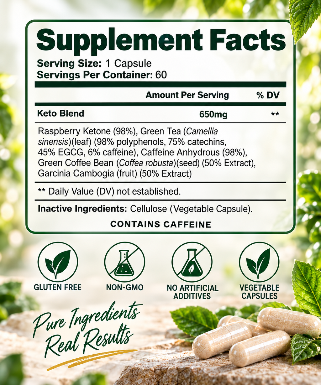 KETO 5 DIETARY SUPPLEMENT 60 CAPSULES