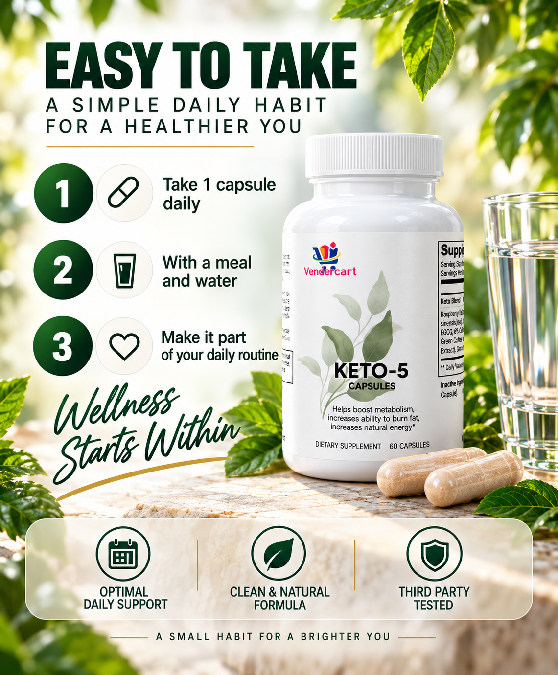 KETO 5 DIETARY SUPPLEMENT 60 CAPSULES