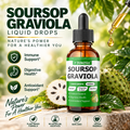 Soursop Graviola Liquid Drops with Sea Moss, Turmeric, Vitamins & Zinc – 1800mg