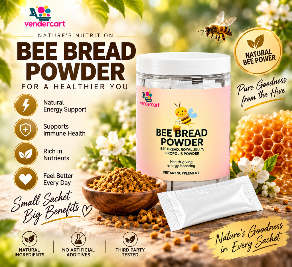 Bee Pearl Powder Energy, Immunity, And Skin Support With Bee Bread, Propolis, Royal Jelly And Vitamin C  30 Sachets