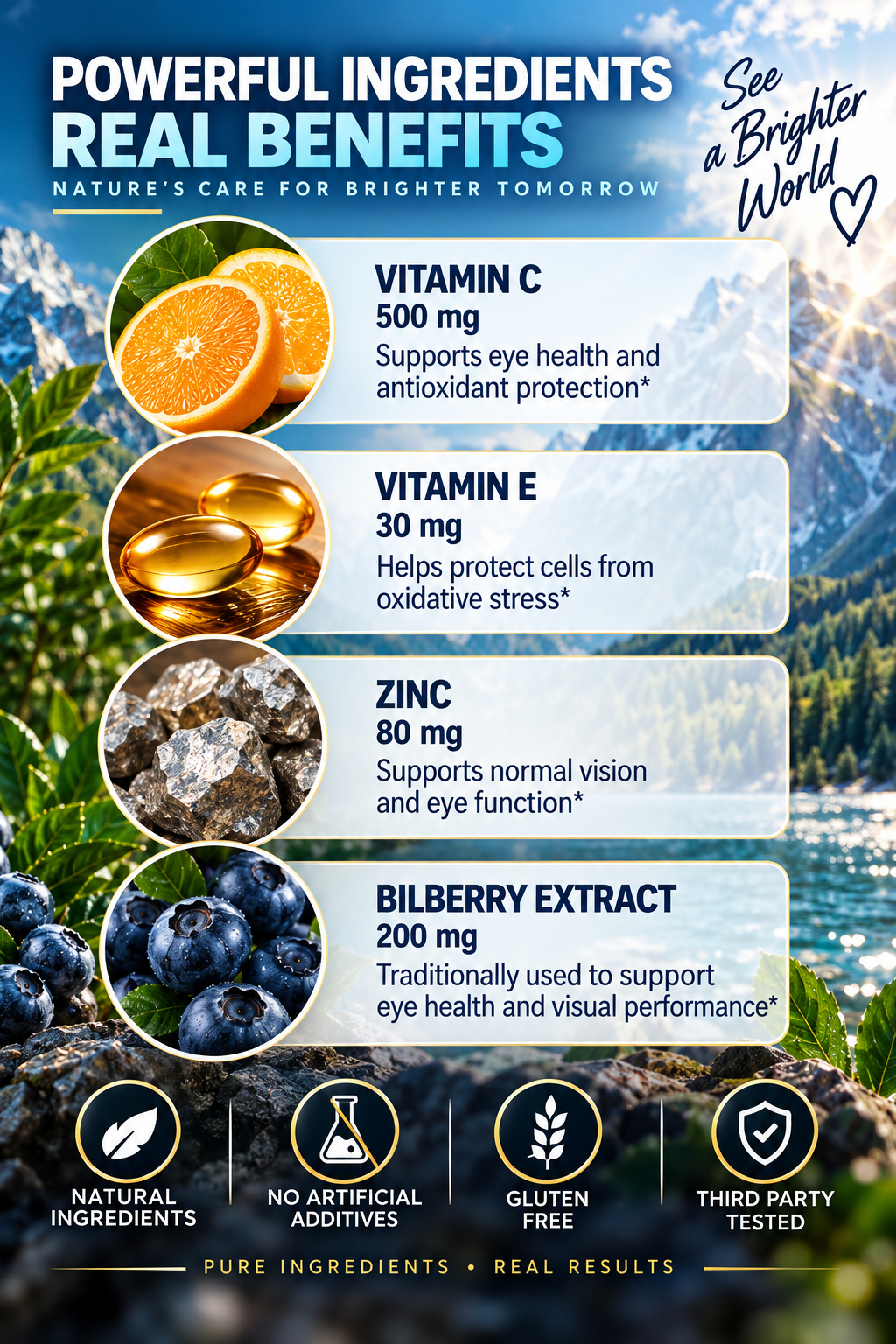 Vendercart Vision Support Supplement Eye Health, Visual Clarity, And Night Vision Boost