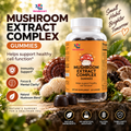 RASPBERRY MUSHROOM GUMMIES EXTRACT, 60 GUMMIES