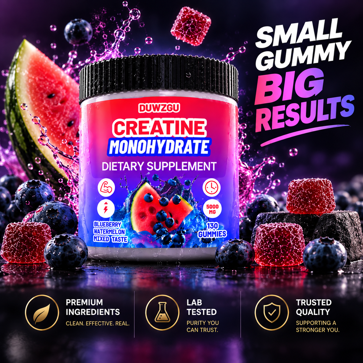 Creatine Monohydrate Soft Candy Complex Contains L-carnitine And Taurine